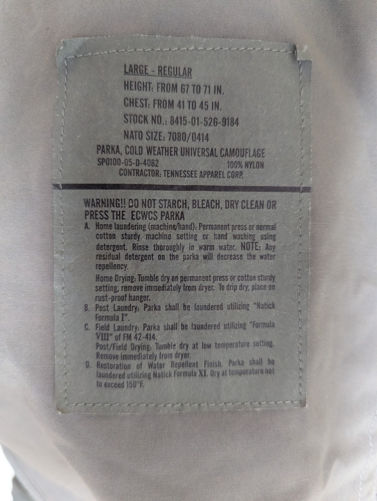 U.S. Military Surplus Cold Wet Weather Parka – ACU/UCP