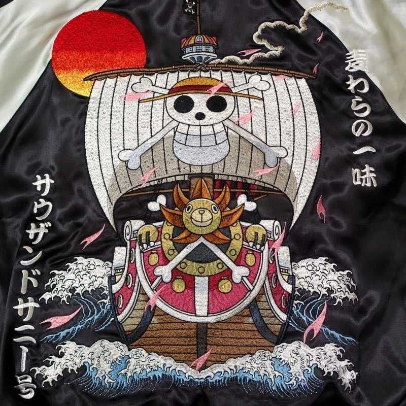 Sukajan ONE PIECE Thousand Sunny Embroidery Jacket OPSJ-015 Size M Anime unisex