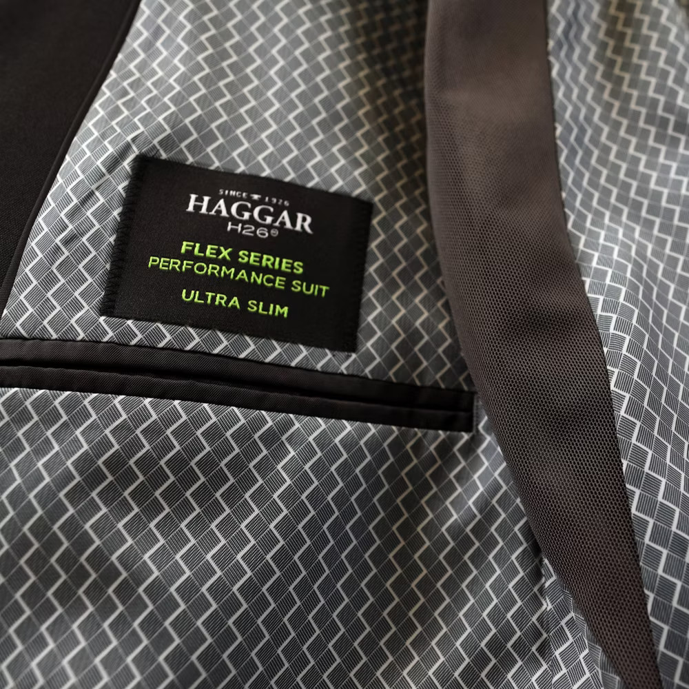 Haggar H26 Men’s Button Up Slim-Fit Suit Jacket Formal Slim Fit