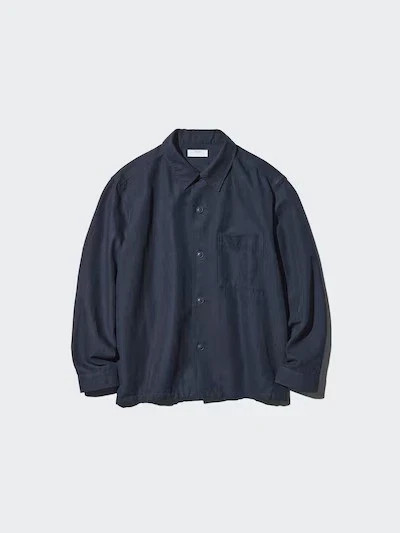 UNIQLO Cotton Linen Shirt Jacket 4 Colors XS~4XL Men Unisex New Japan