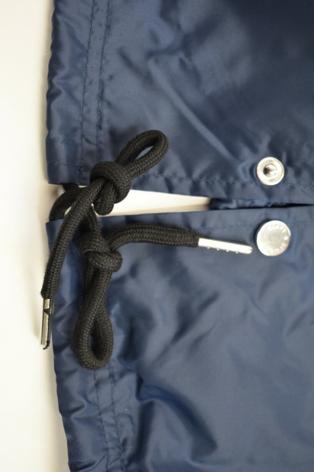 Slate & Stone Mens Coach Jacket Luca Navy Snap Button Front Spread Collar M