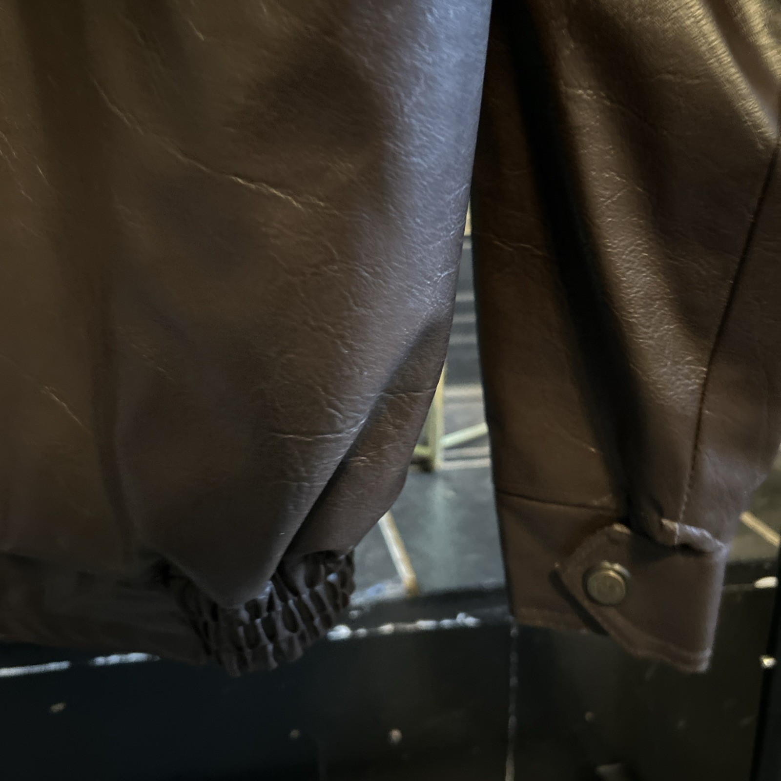 Leather Jacket; genuine leather Bomber jacket; men’s S; 40 In Chest