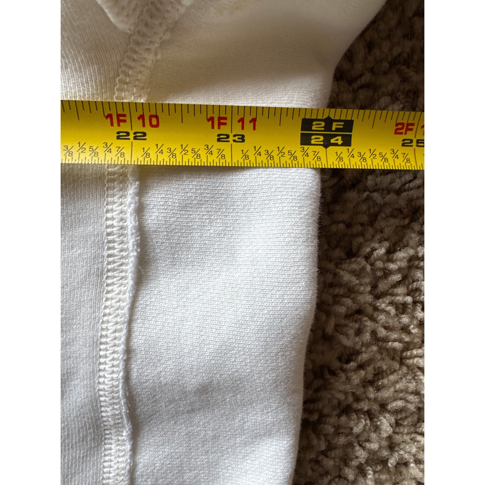 Abercrombie & Fitch Heavy Cotton Raw Hem Large Ivory Full Zip Sweat Jacket