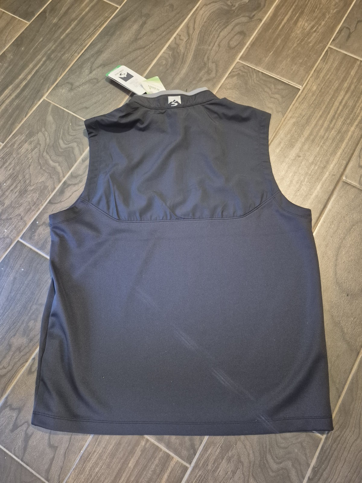 New Storm Creek Men’s Zip Up Vest Size Large Black Hiking Walking Jogging Vest