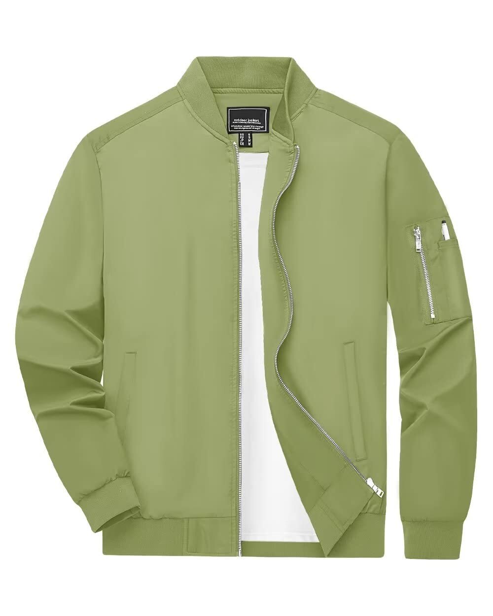 Men’s Bomber Jackets Lightweight Water Resistant Full Zipper Casual Windbreaker