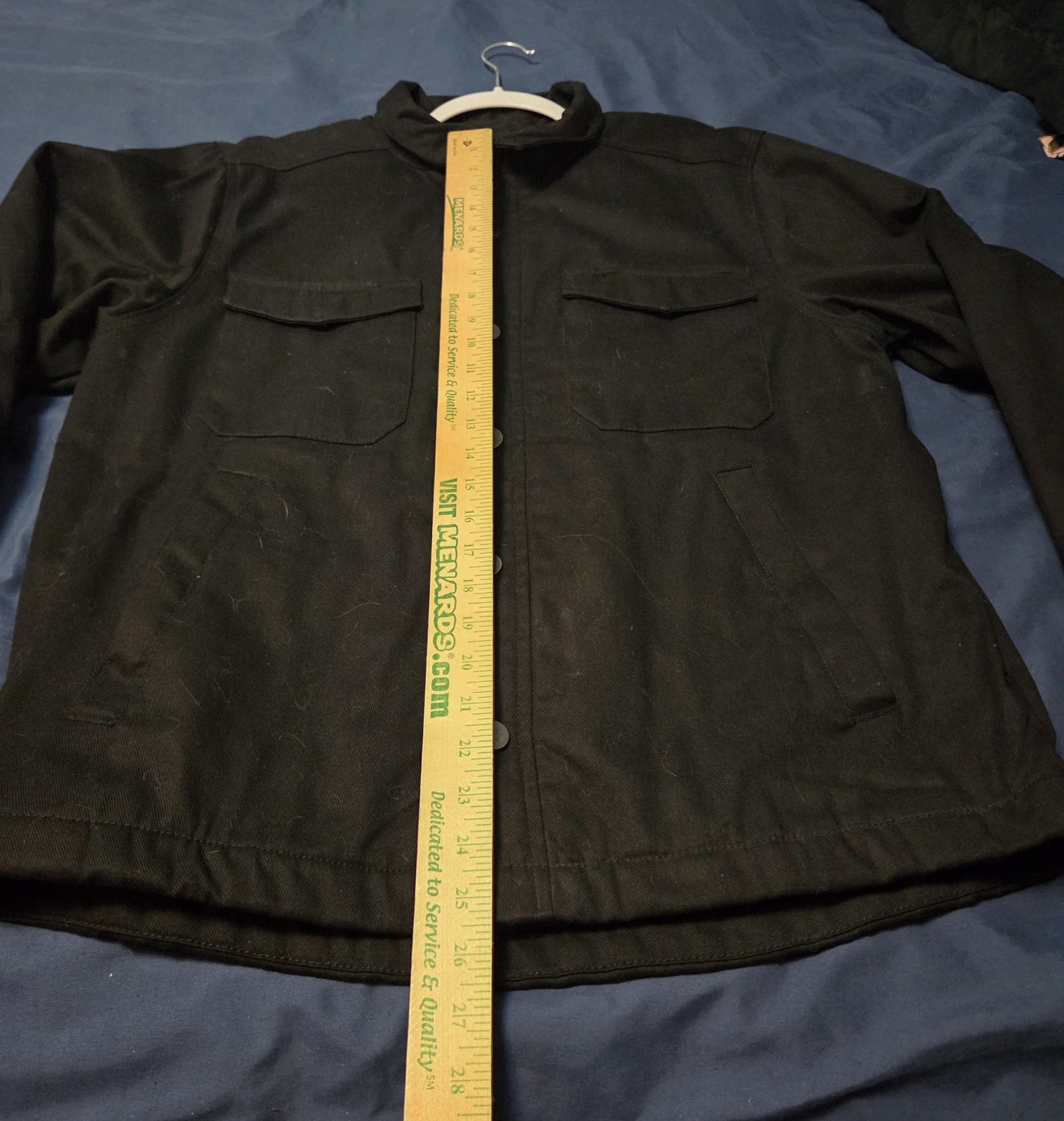 KNOSS 360 Black Denim All-Season Utility Work Jacket {Men Size Med} Fleece Lined