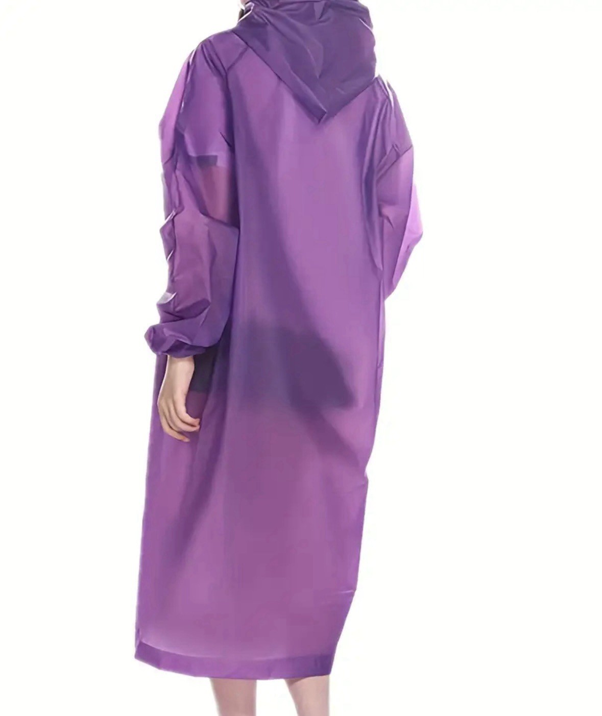 Unisex Adult High Quality Windproof EVA Thickened Hooded Reusable Raincoat
