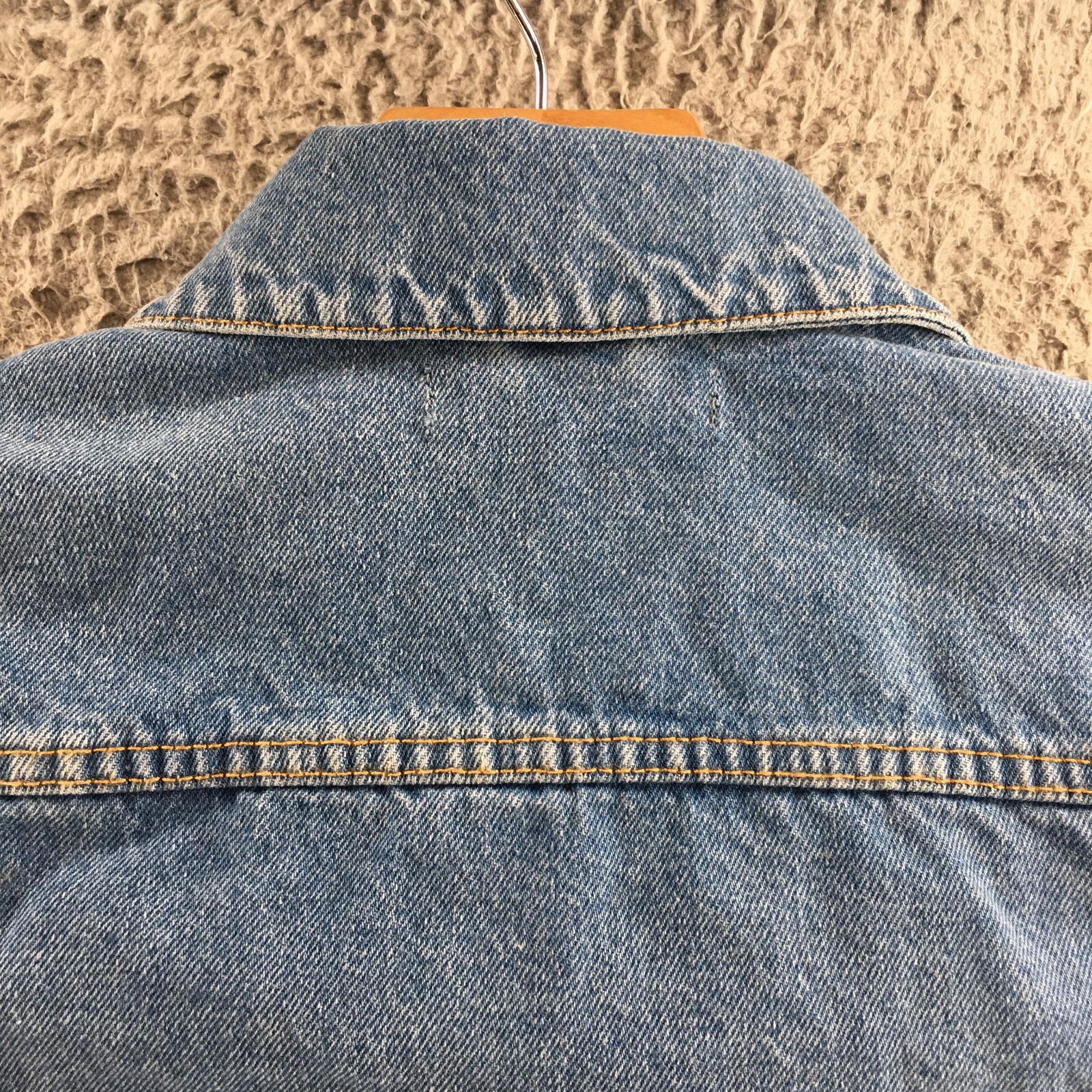Hudson Denim Jacket Mens L/XL Blue Cotton Long Sleeve Collared Button Front NEW