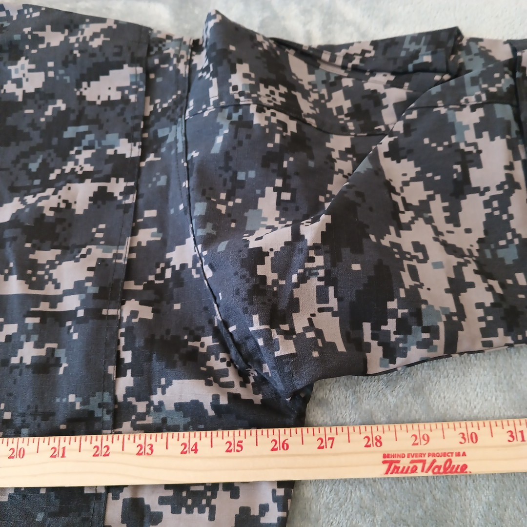 Propper Jacket Mens Large Gray Camouflage Rip Stop BDU Full Zip Pockets New