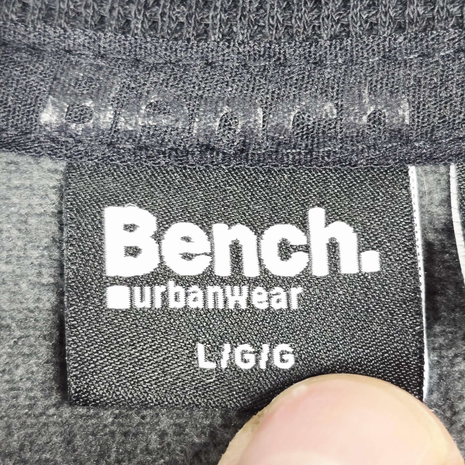 Bench Jacket Mens Large Black Full Zip Urbanwear Fleece Lined Casual Logo