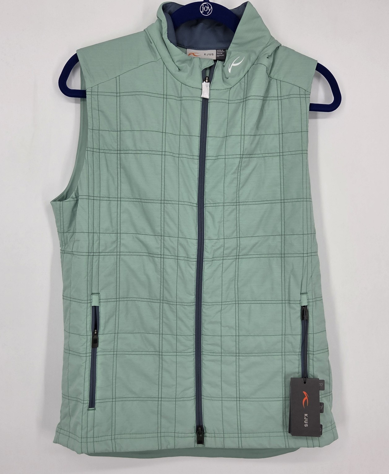 NEW KJUS Mens Rowan Insulated Vest Medium 50 Green Full Zip Quilted Activewear