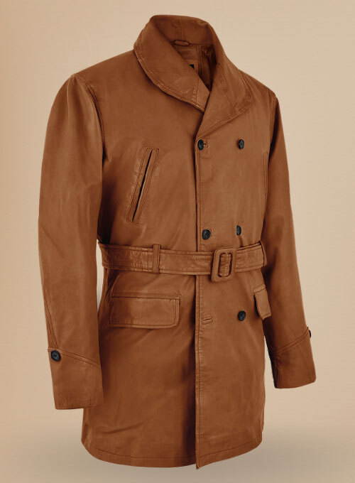 Brad Pitt Legends of the Fall Leather Trench Coat Men’s Winter Best Seller Style