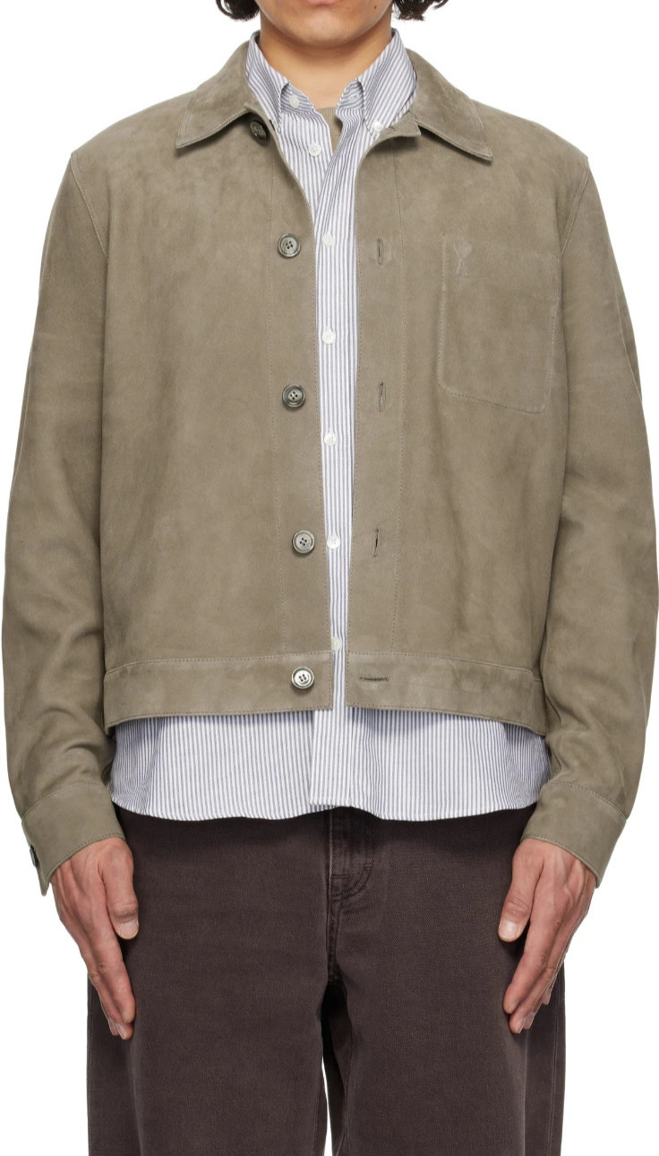 Men Brown Suede Bomber Jacket Cafe Racer Pure Suede Custom Size S M L XL 2XL 3XL