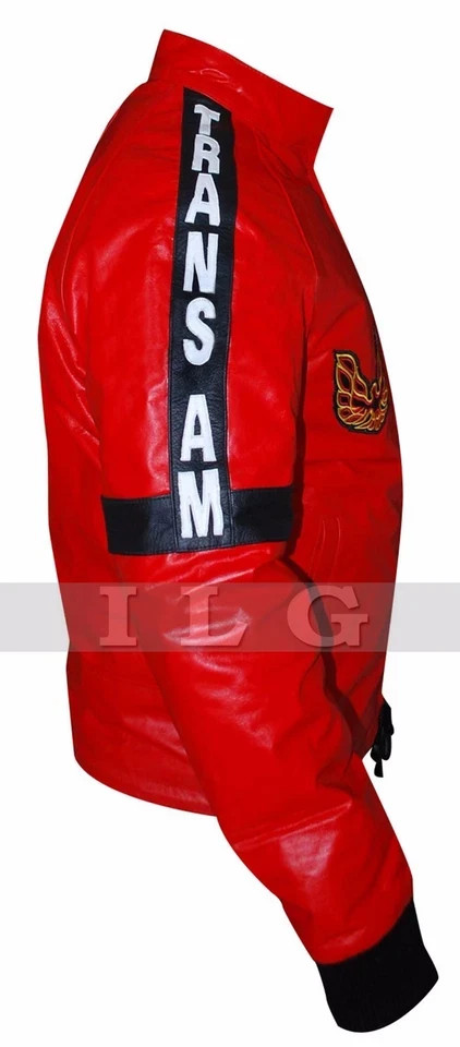 Smokey and the Bandit Men’s Red Burt Reynolds Motorbike Leather Jacket