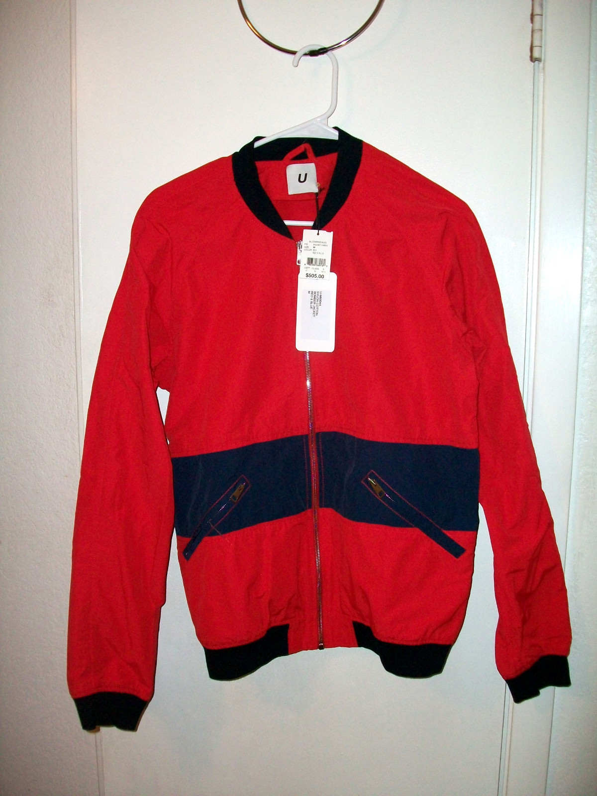 U CLOTHING RED NAVY BLUE MENS BASIC JACKET NWT NEW WITH TAGS