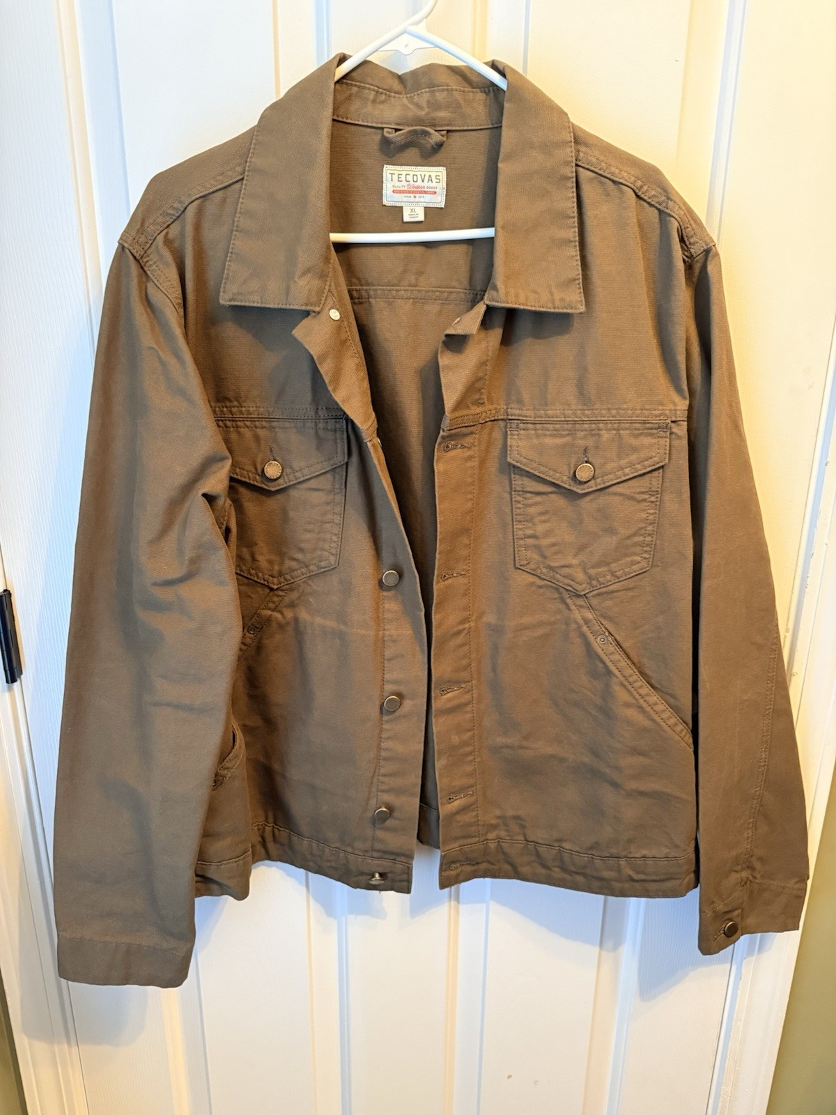 Tecovas Western Button Brown Jacket XL Men’s Short Casual Spread Collar