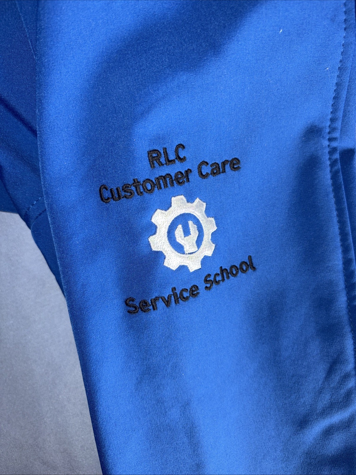 Clique Windbreaker Jacket Blue Soft Shell Mens Large Zip Pockets EUC
