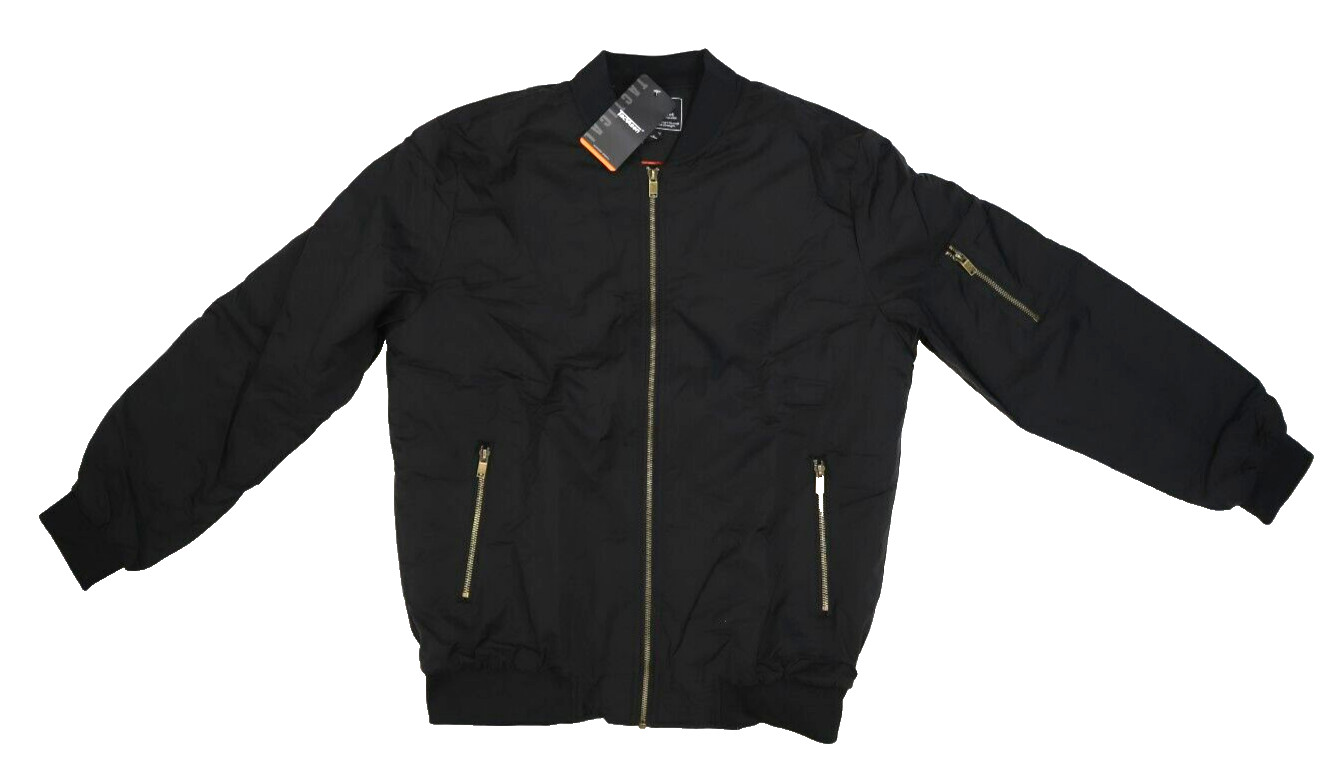 Tacvasen Classic Sport Windbreaker Jacket Softshell Lightweight Black Mens M