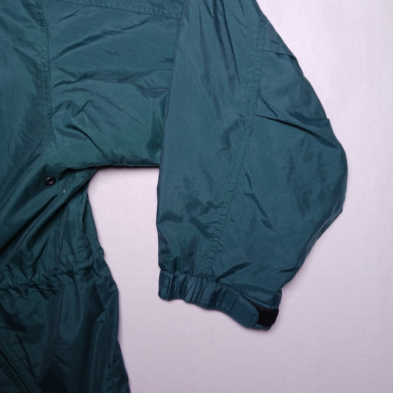 Vintage Pacific Trail Mens Windbreaker Jacket XL Teal Green Full Zip Hooded