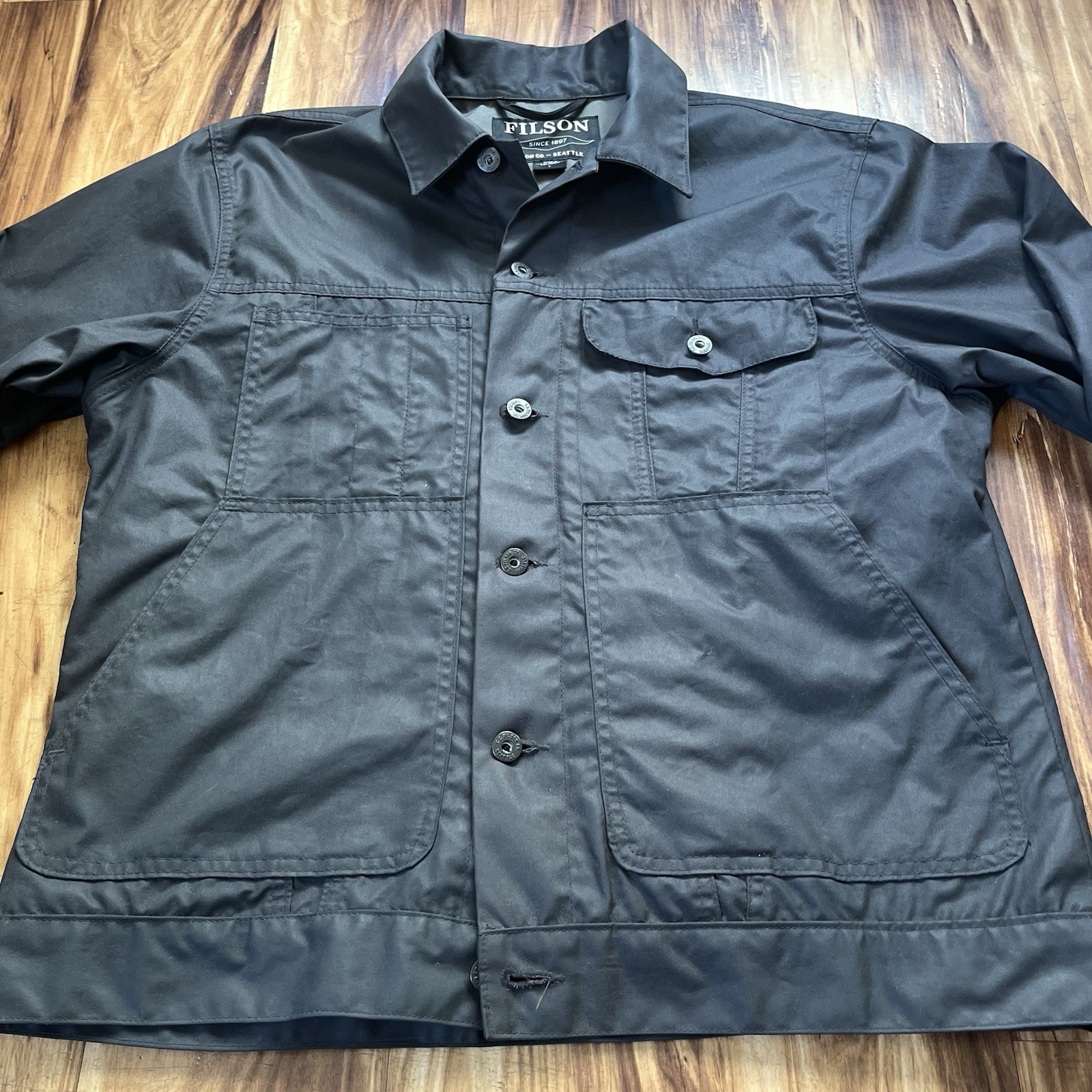 Filson 20100829 Shelter Cloth Short Lined Cruiser | Black L Made in USA NM RARE