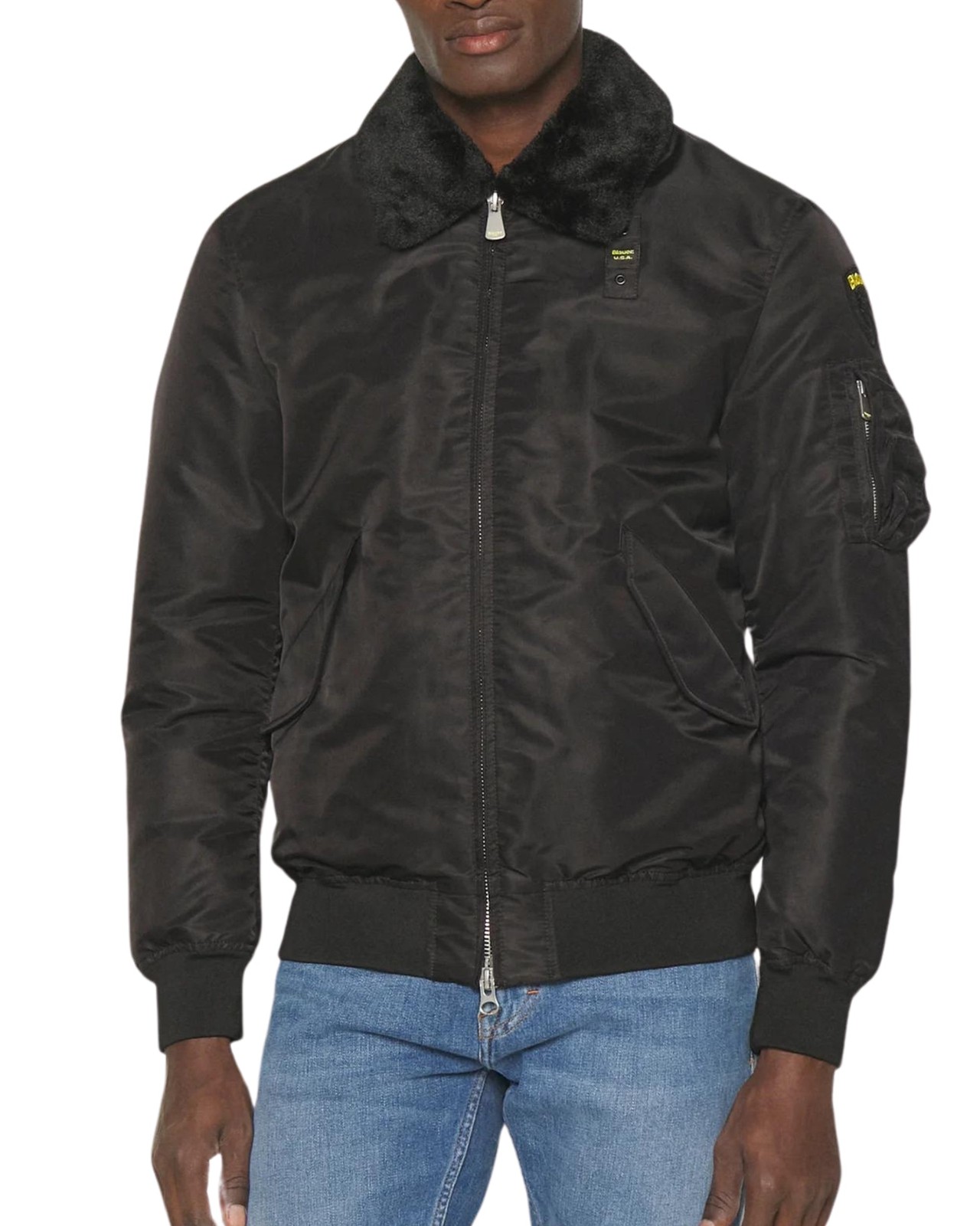 Blauer 02132 006633 bomber jacket men nylon black