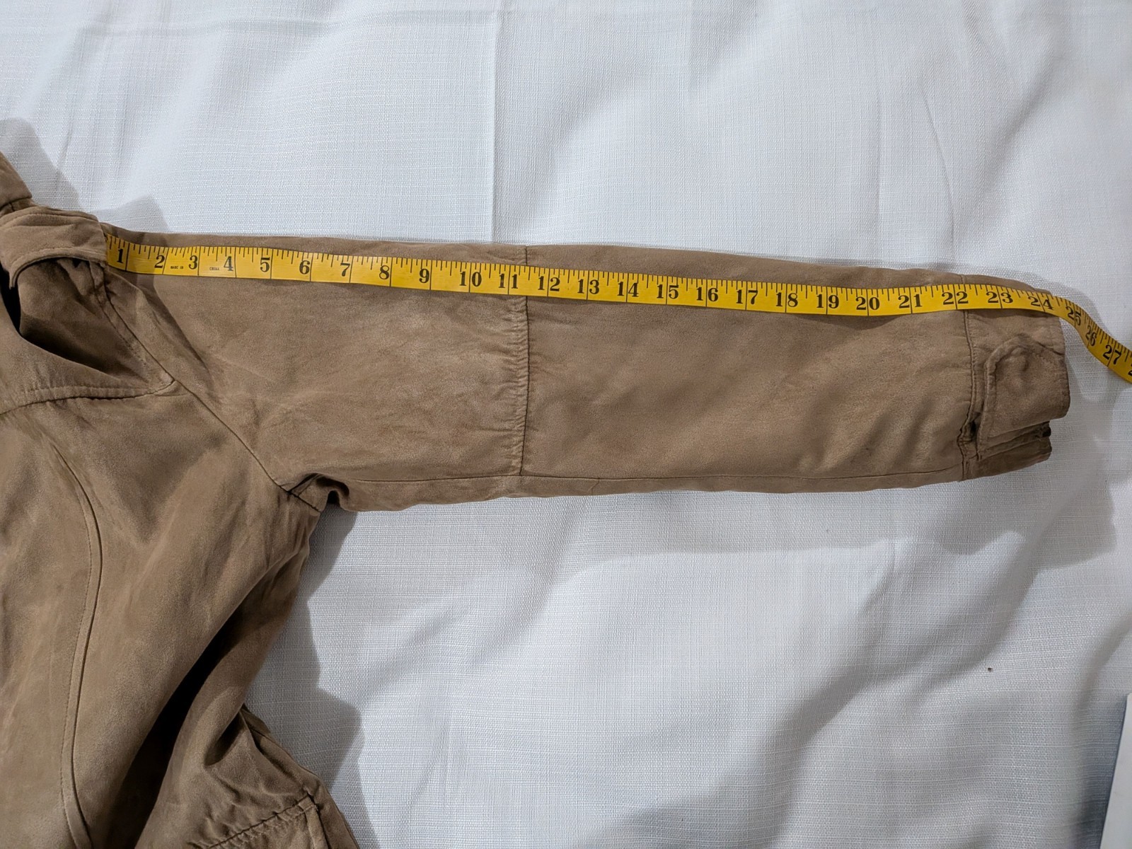 Tasso Elba Men Small Tan Faux Suede Button/Zip Field Utility Jacket Minimalist