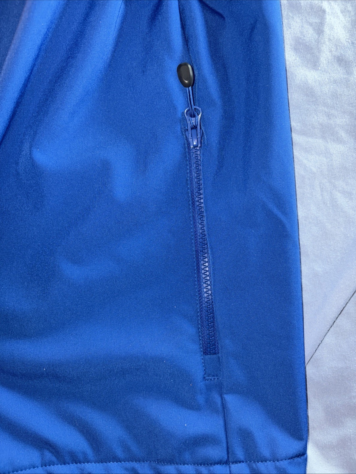 Clique Windbreaker Jacket Blue Soft Shell Mens Large Zip Pockets EUC