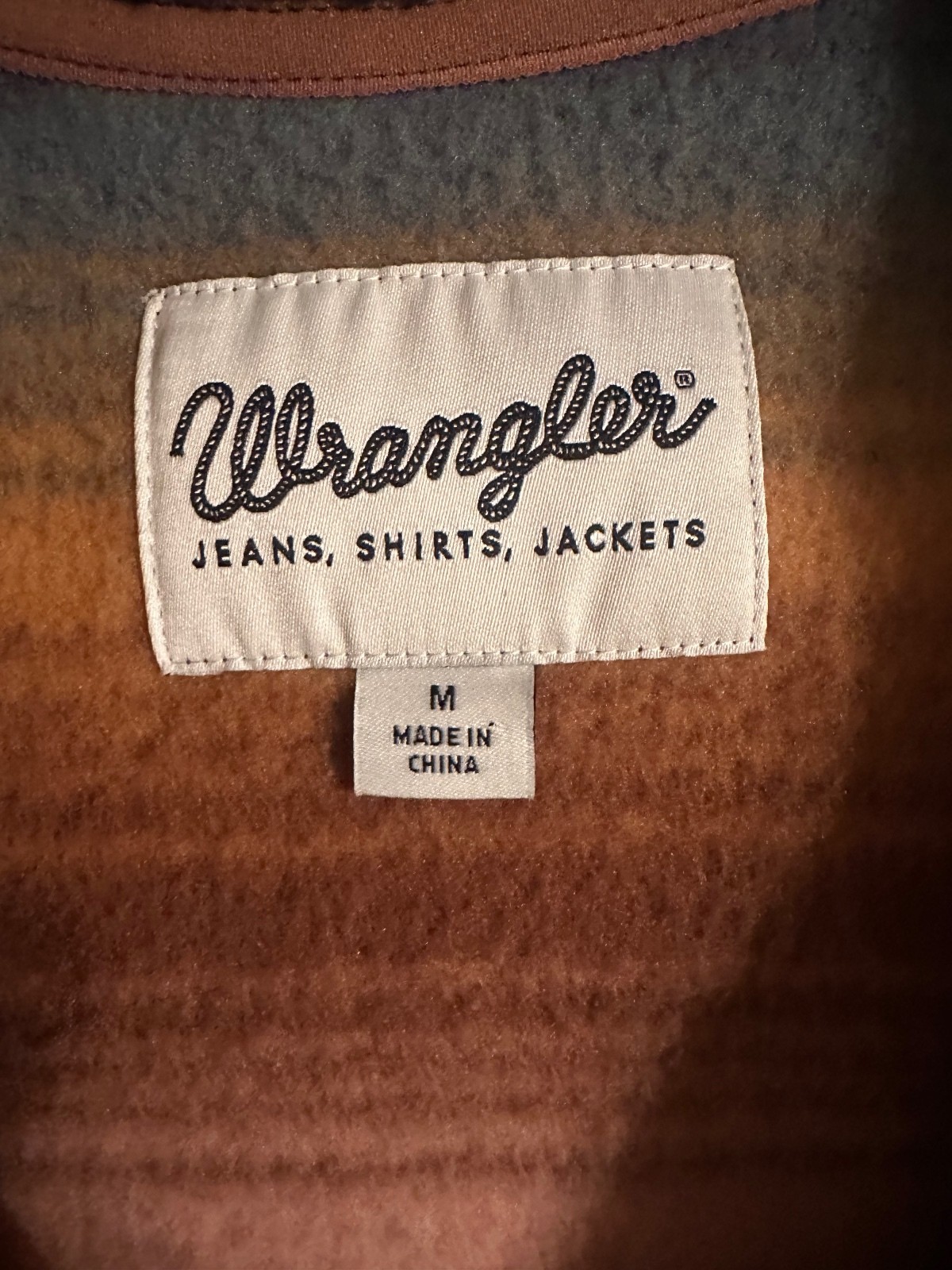 Wrangler Sherpa Fleece Lined Thermal Jacket / Shacket – Size Medium (M) Brown