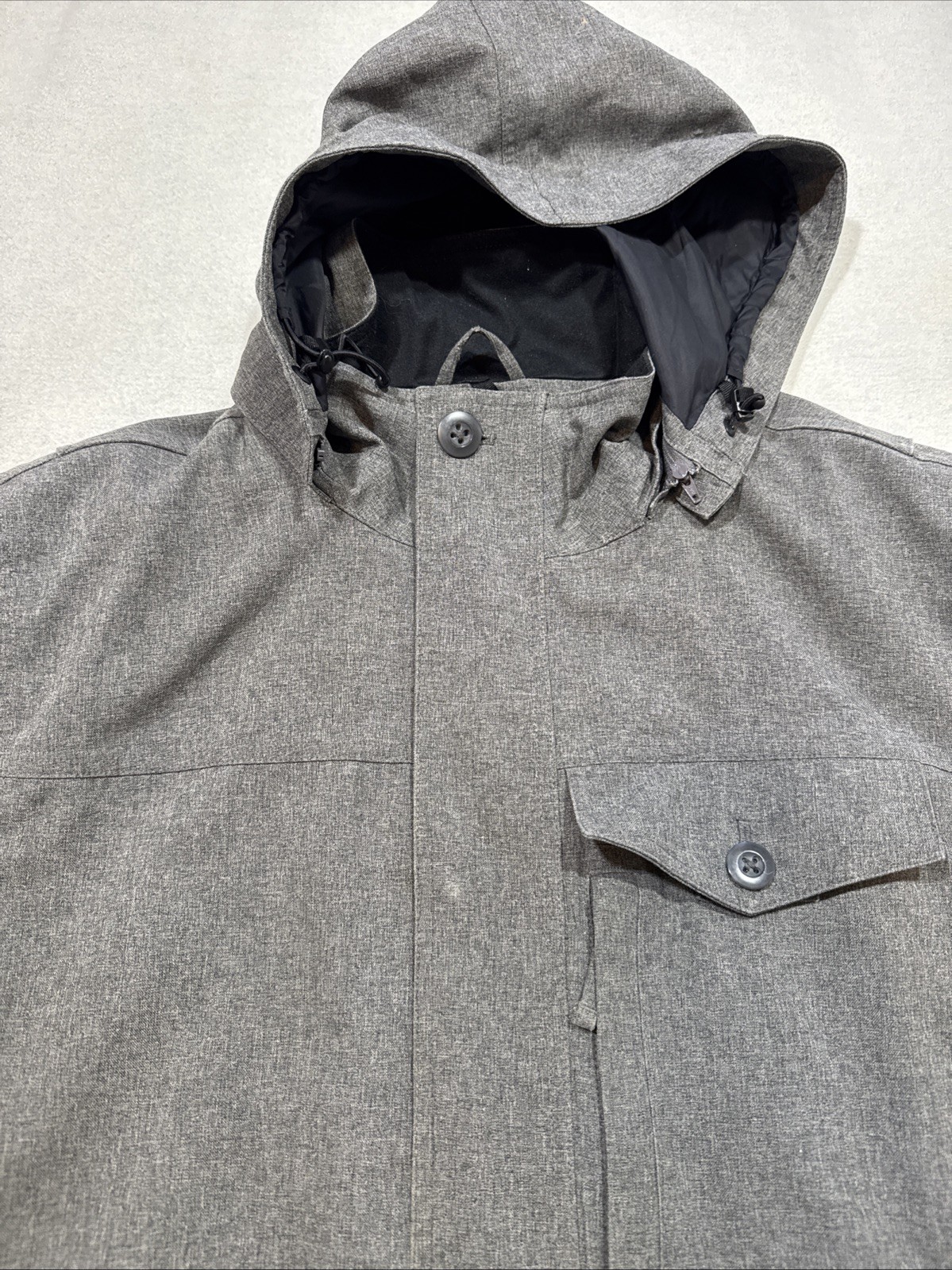 Men’s Grey LL Bean 3-in-1 All Season Technical Parka/Jacket Size Large ID 284416