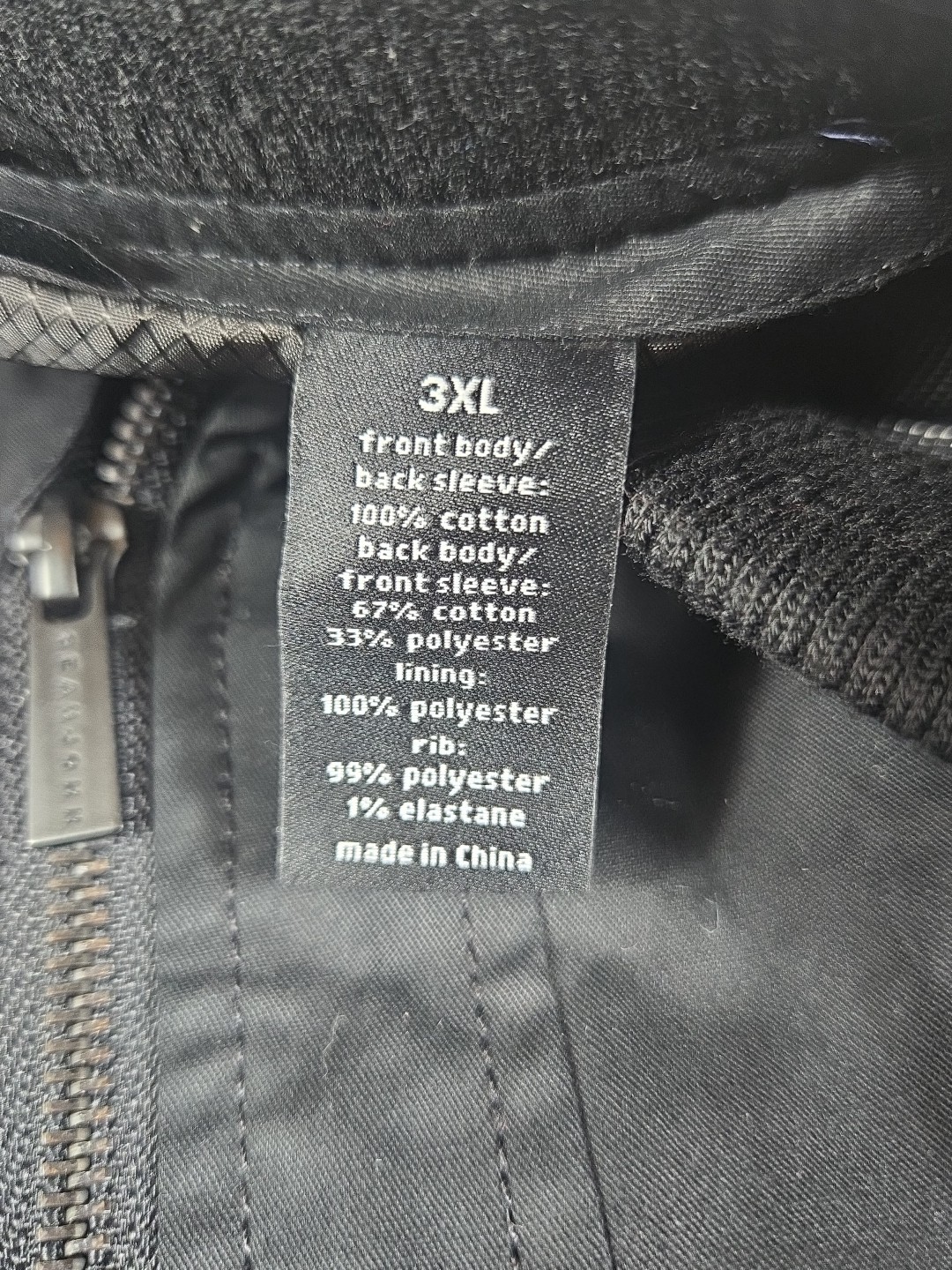 Sean John Mens 3XL Black/Grey Dry Clean Only Jacket