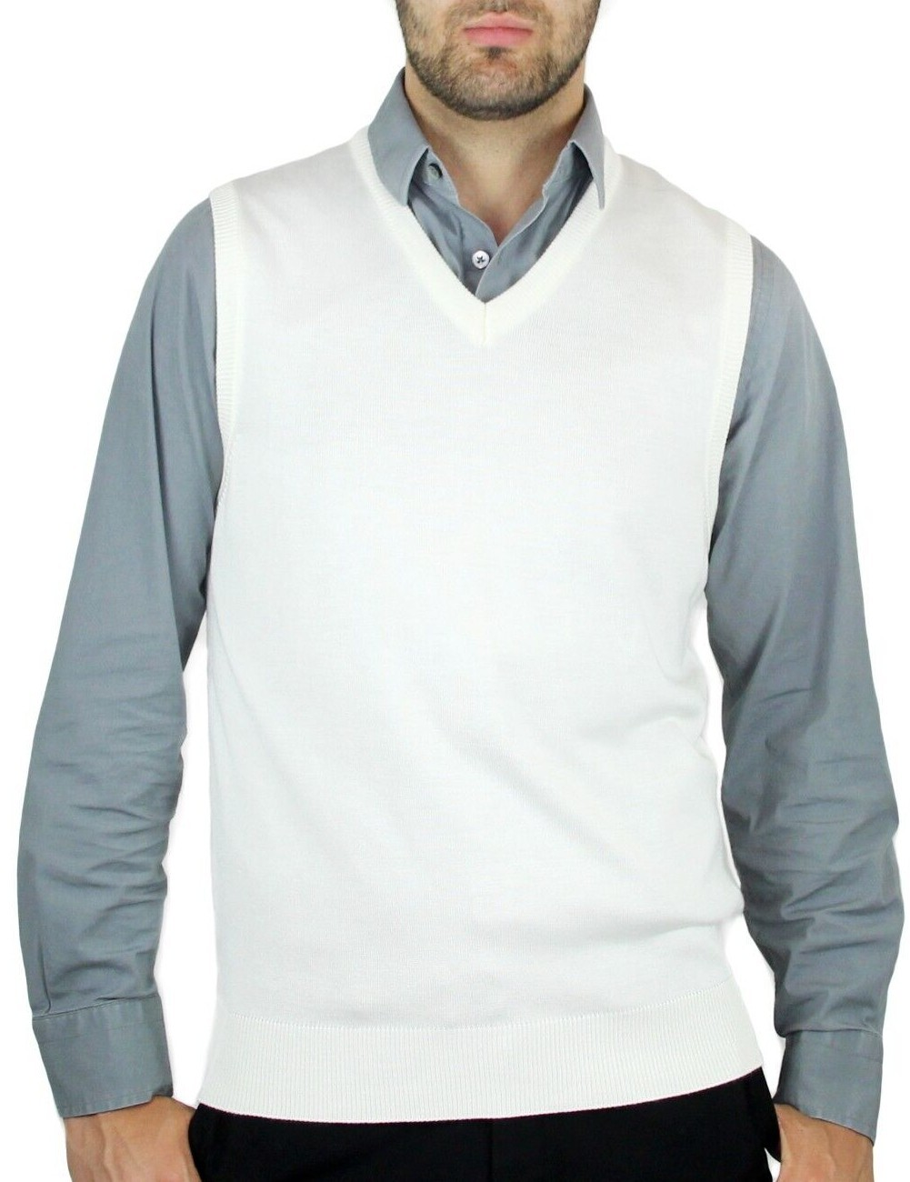 Blue Ocean Mens Big & Tall Solid Sweater Vest (SV-243BM)