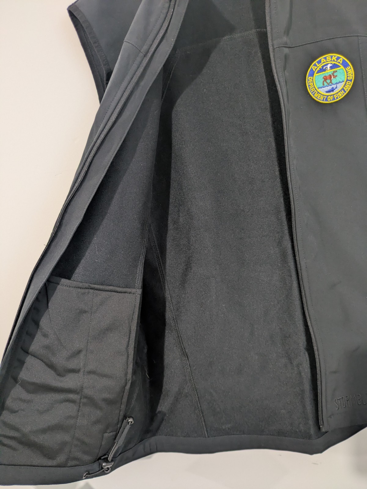 Drift Creek Outdoors Men’s Black Full Zip Vest Size M Alaska Patch