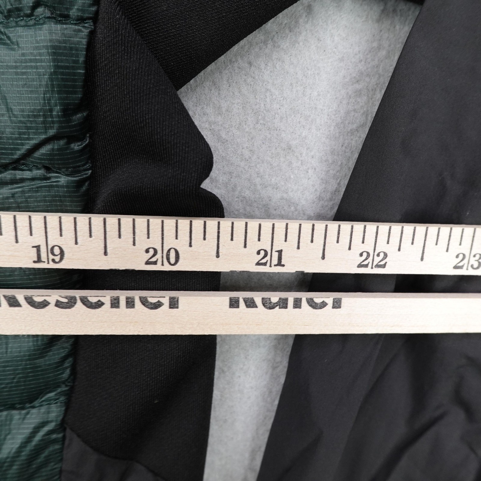North Face Jacket Mens Medium Green Black Summit Series 800 Verto Micro Hooded