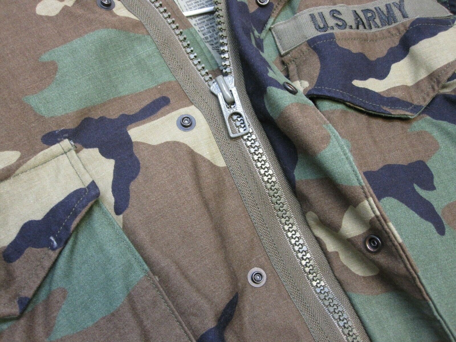 US MILITARY MEN’S WINTER CAMOUFLAGE WOODLAND FIELD JACKET M-65 COAT ARMY CAMO