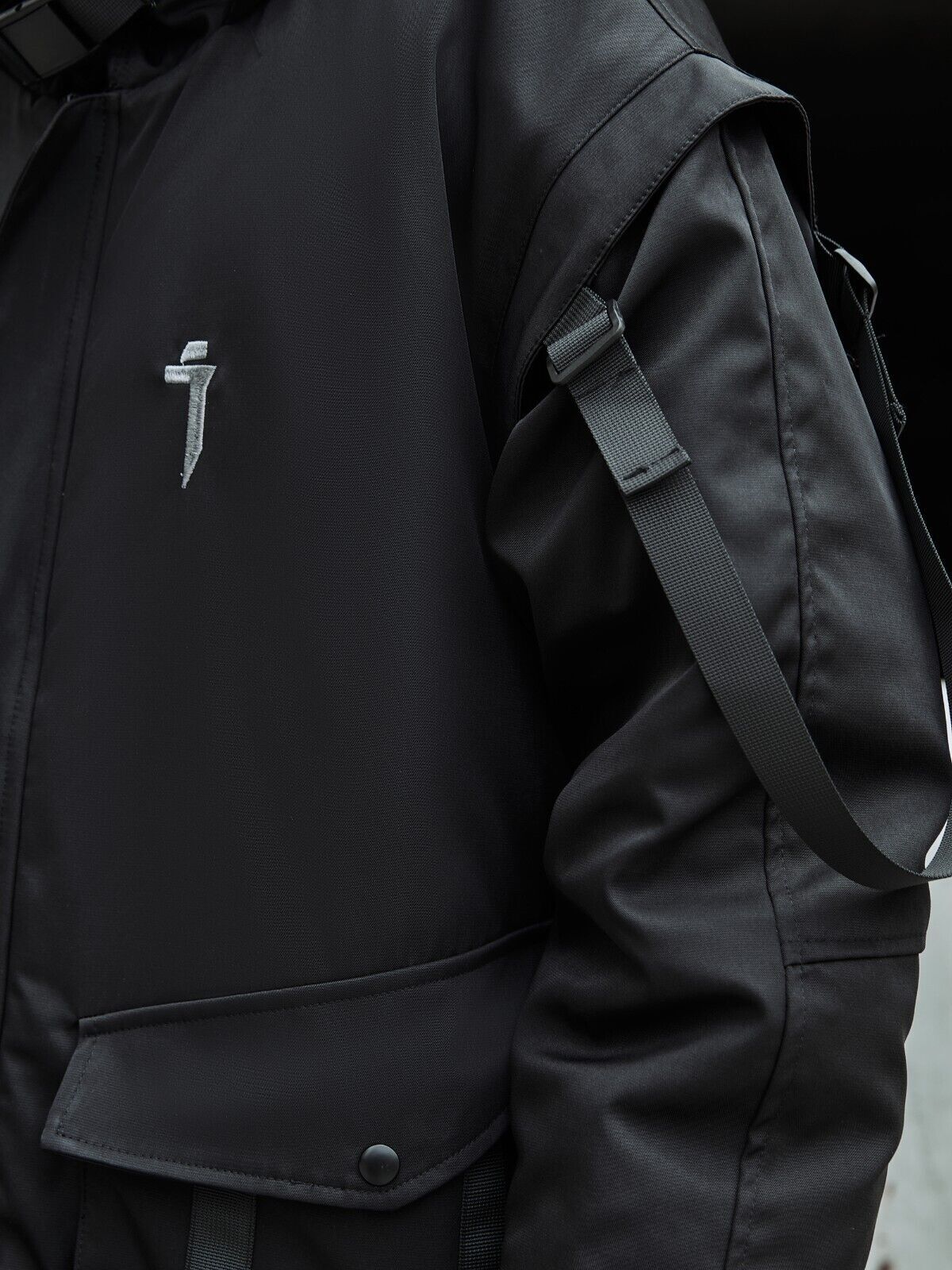 Niepce Japanese Streetwear Winter Parka Jacket with Strap Casual Techwear Coat
