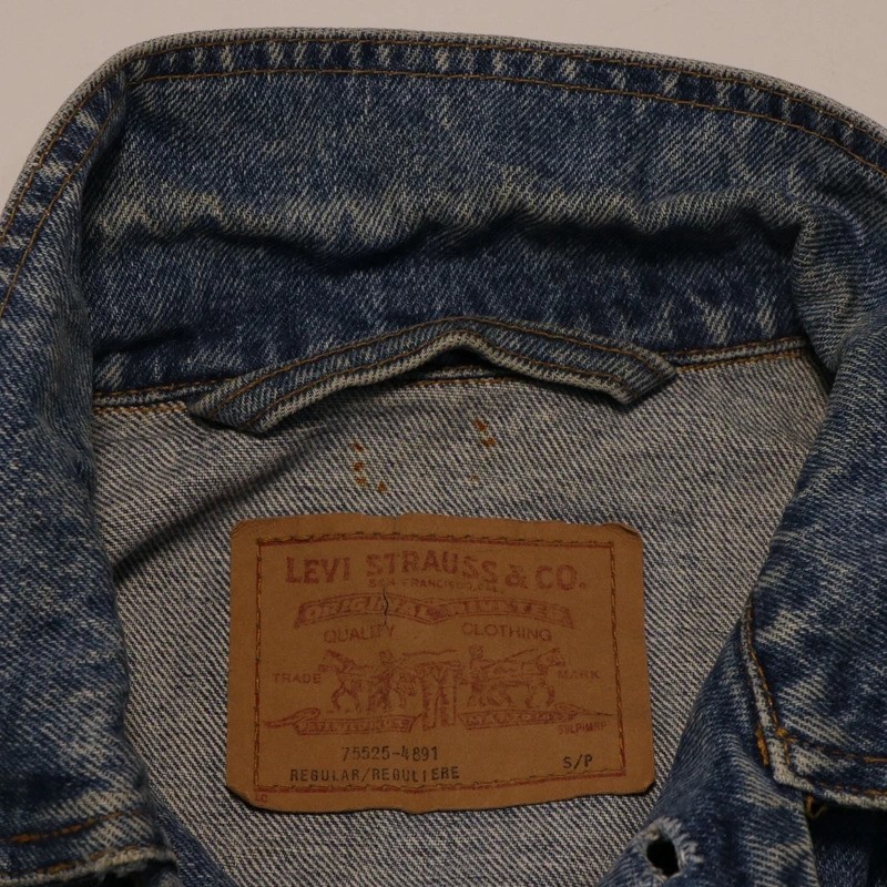 Levi’s Denim Trucker Jacket Mens S Type 3 Vintage Canada Relaxed Boxy 75525