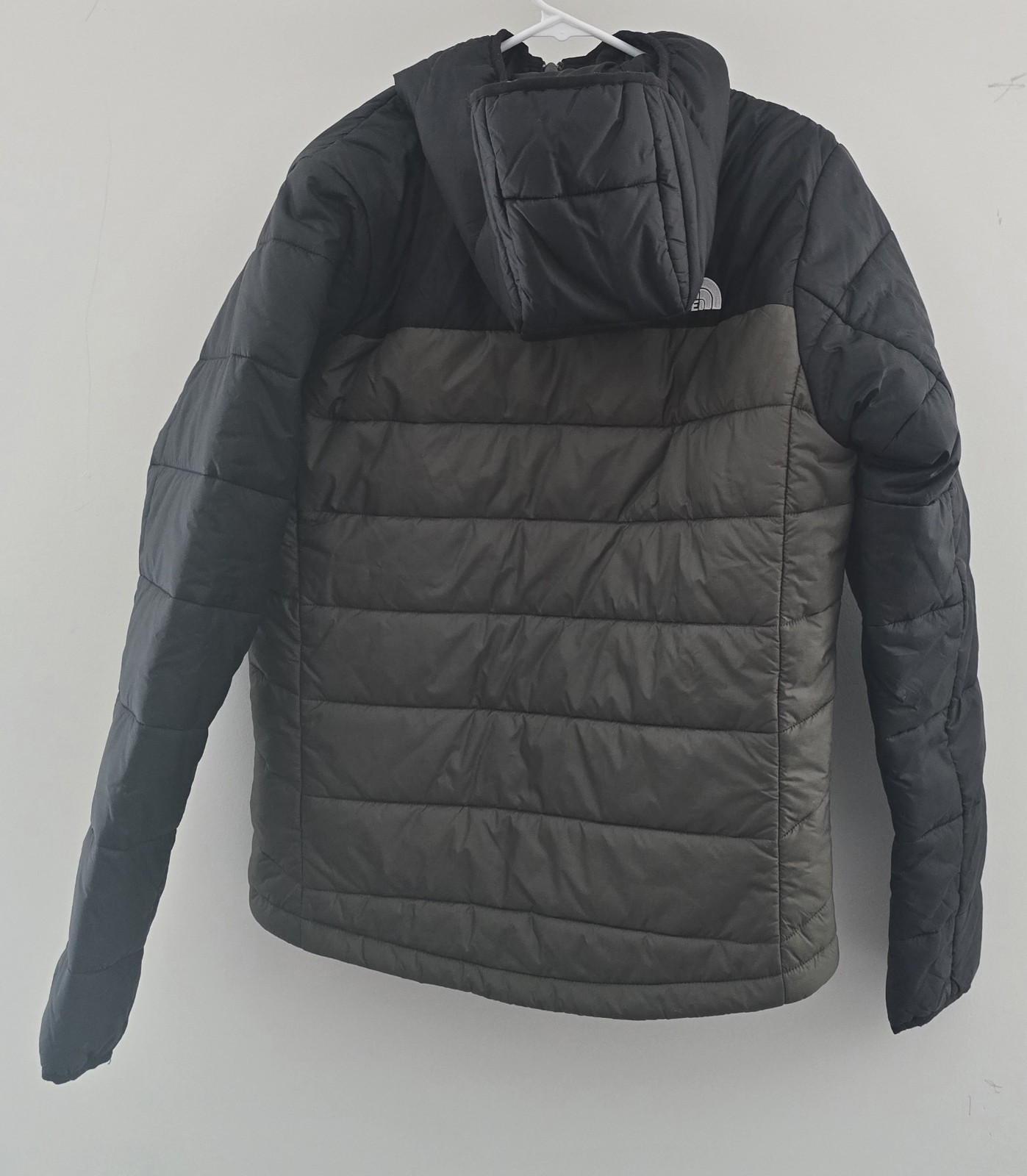 North Face Minoqua 550 Puffer Jacket With Hood Size Men Small Green And Black