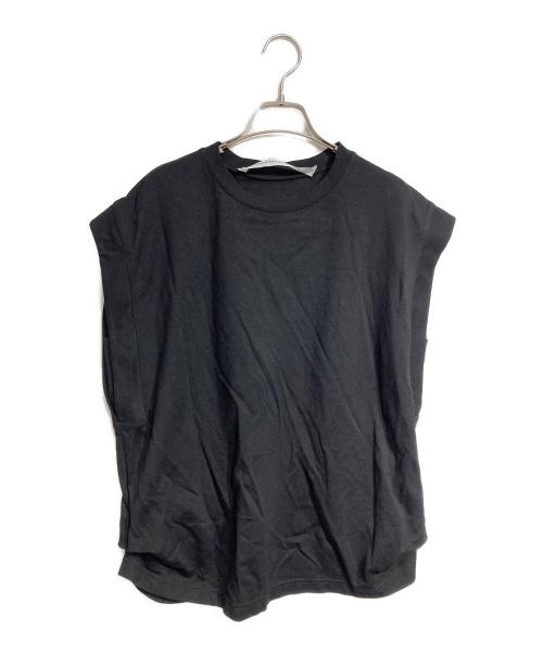 COGTHEBIGSMOKE Women’s Black Sleeveless Top, Stylish Stretchy Crew Neck, Size Fr