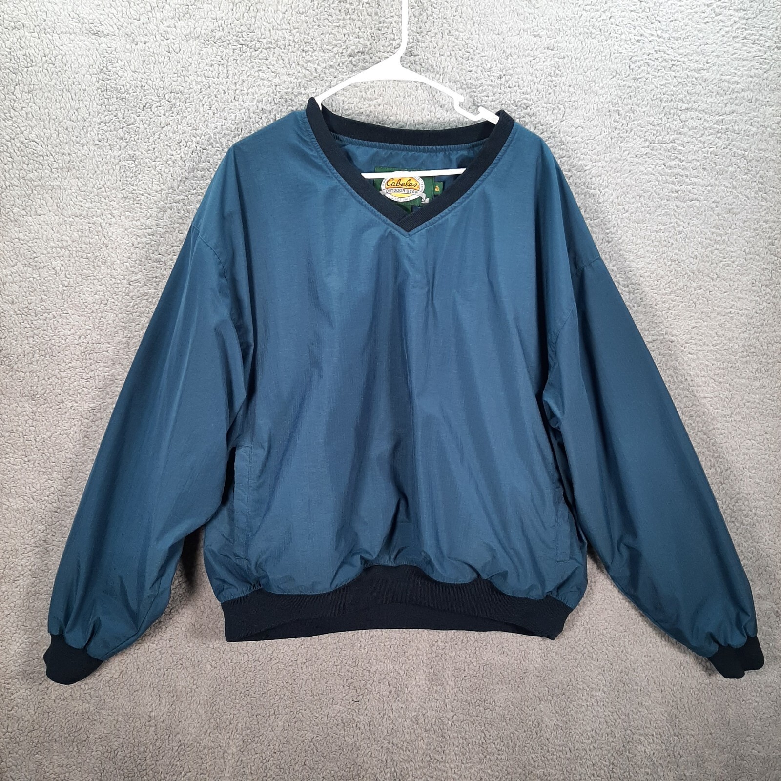 Cabelas Jacket Adult Extra Large Blue Windbreaker Lined Softshell Outdoor Casual