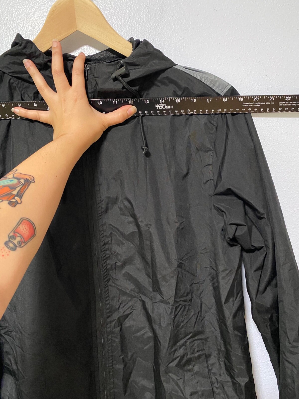 ZAK Los Angeles windbreaker black M medium Mens Gray 90s Look