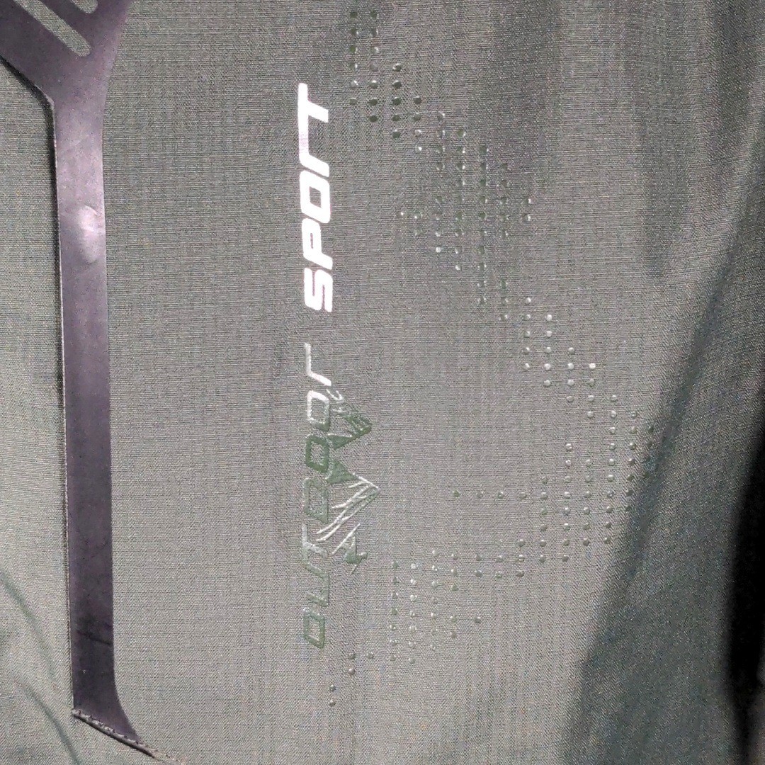 TEZO Outdoor Sport Rain Jacket Large Green Waterproof Hiking Windbreaker Hooded