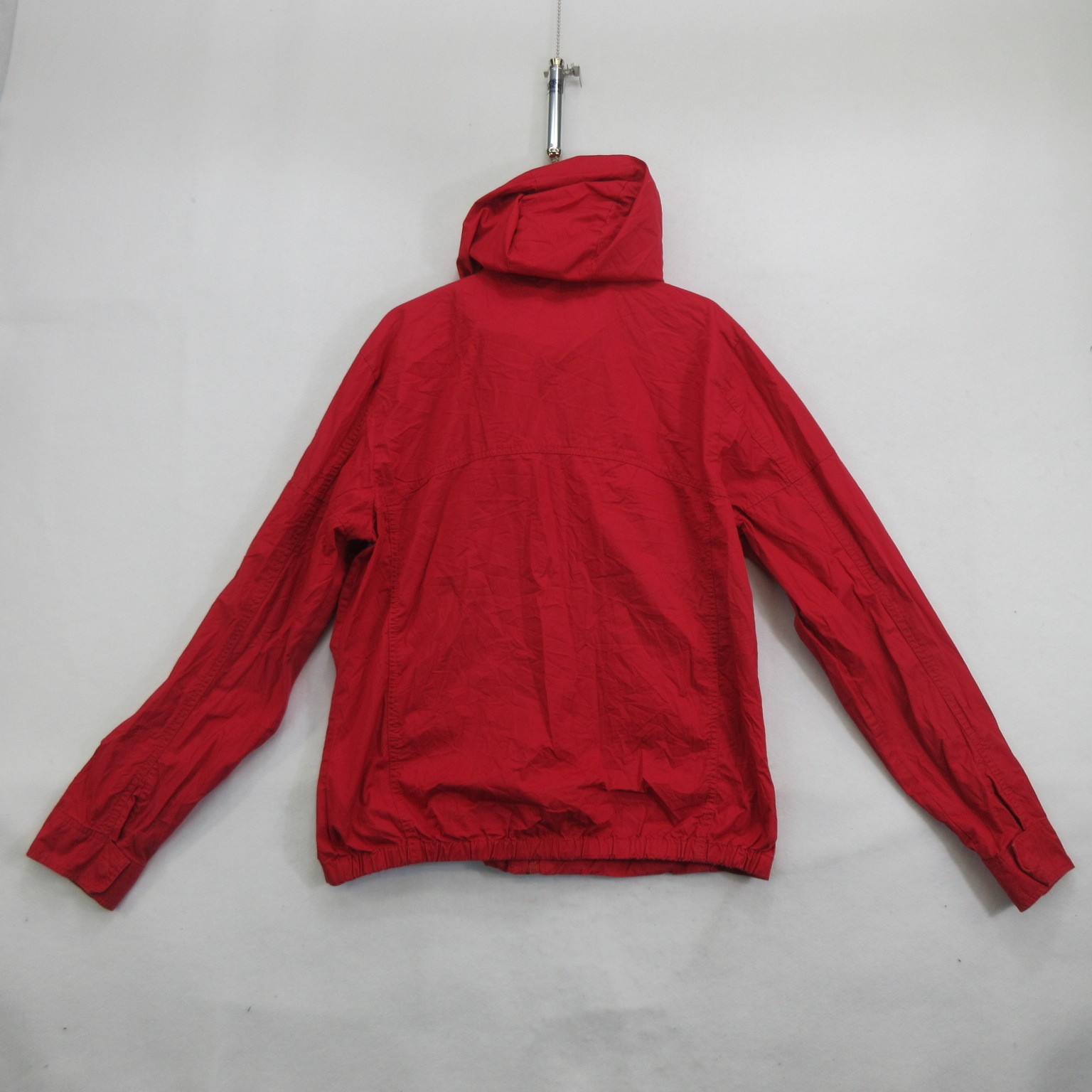 Bench Men’s Jacket XL Windbreaker Red Hooded Cotton Full Zip Lightweight