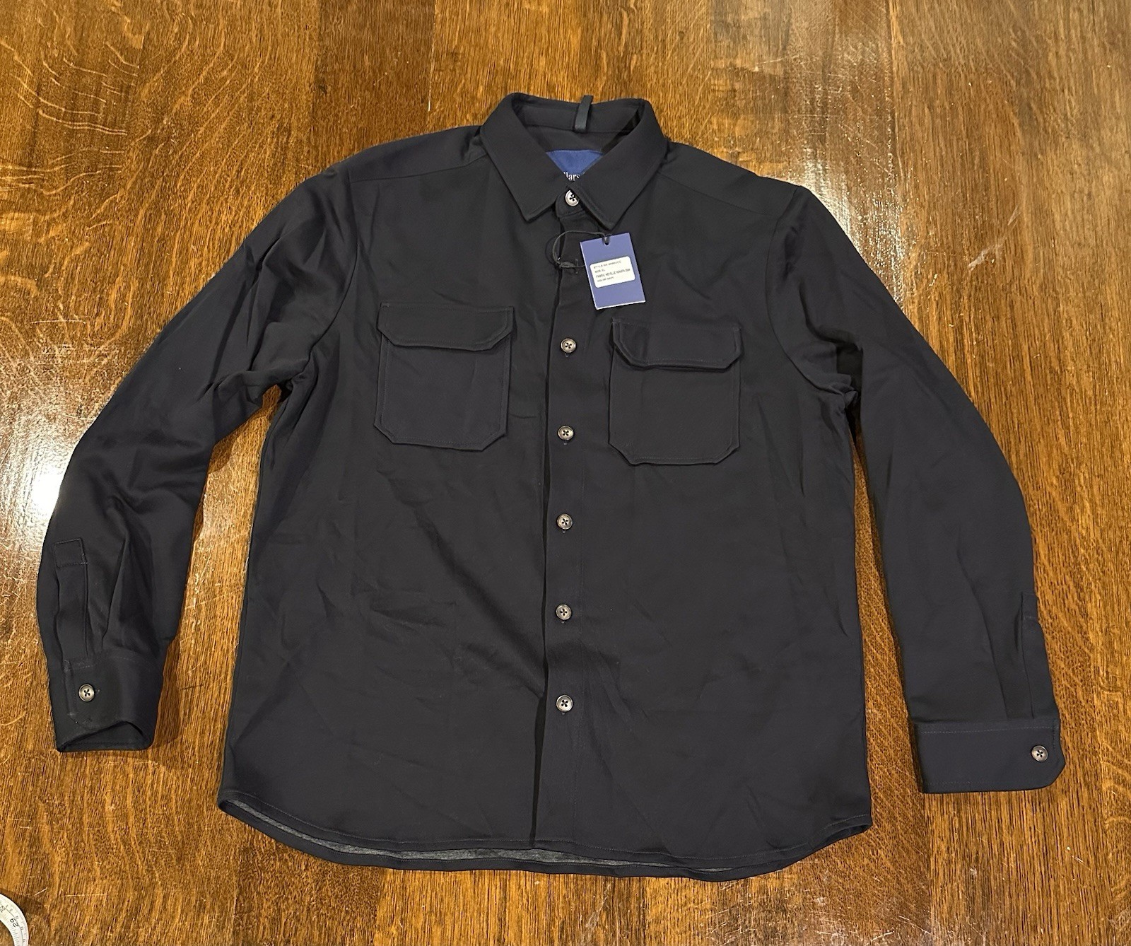 Collars & Co Rutherford Overshirt Size XL Navy Blue Cotton Blend Shacket NEW NWT