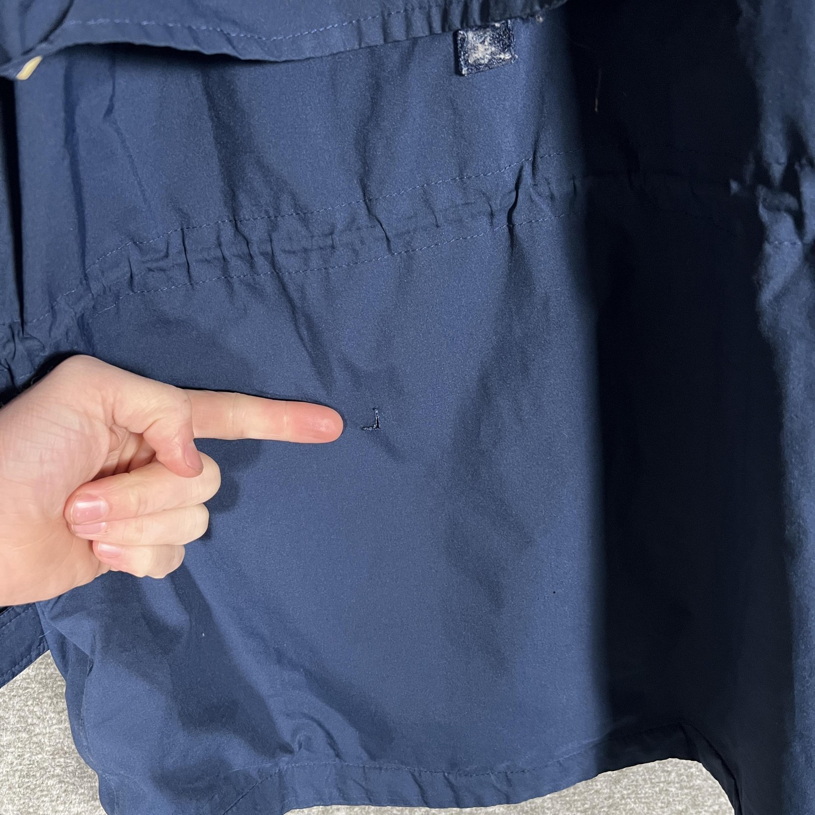 Vintage Eddie Bauer Jacket Mens Large Blue Gore-Tex Parka Hooded Waterproof 90s