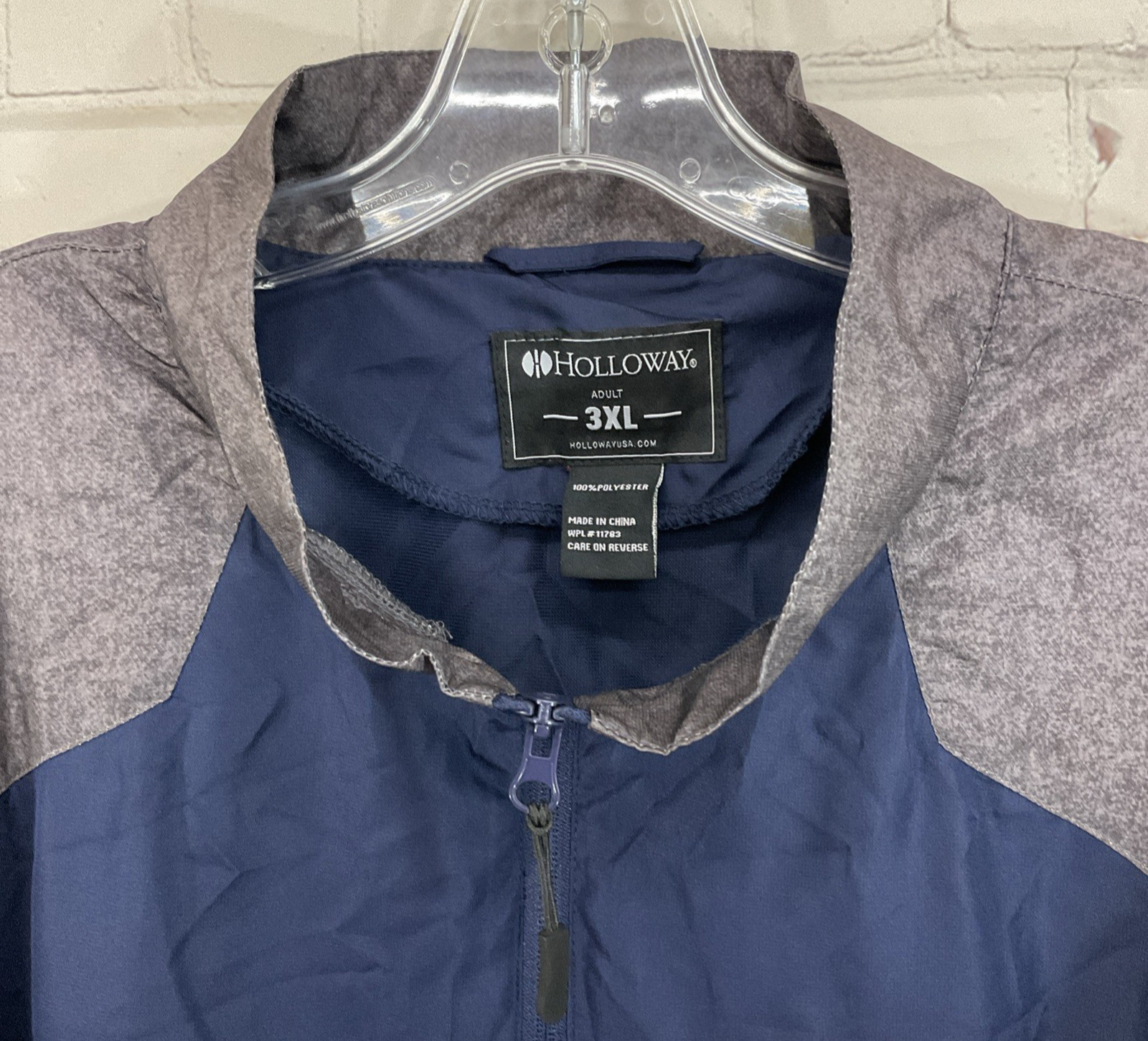 Holloway Adult’s 100% Polyester Short-Sleeve Lightweight Windbreaker Navy XXXL
