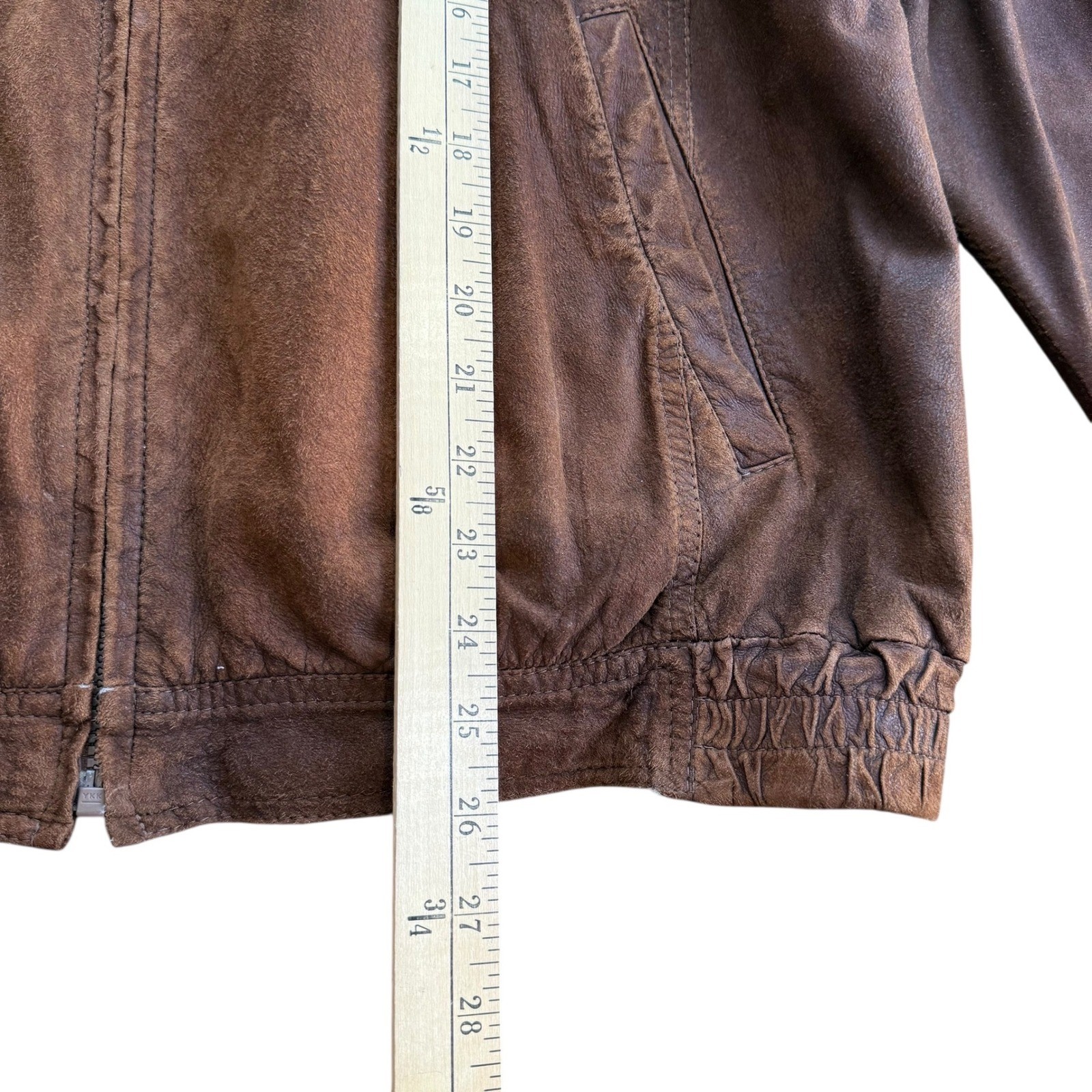 Vintage Remy Leather Men’s Brown Suede Bomber Jacket Size 40 Made in USA