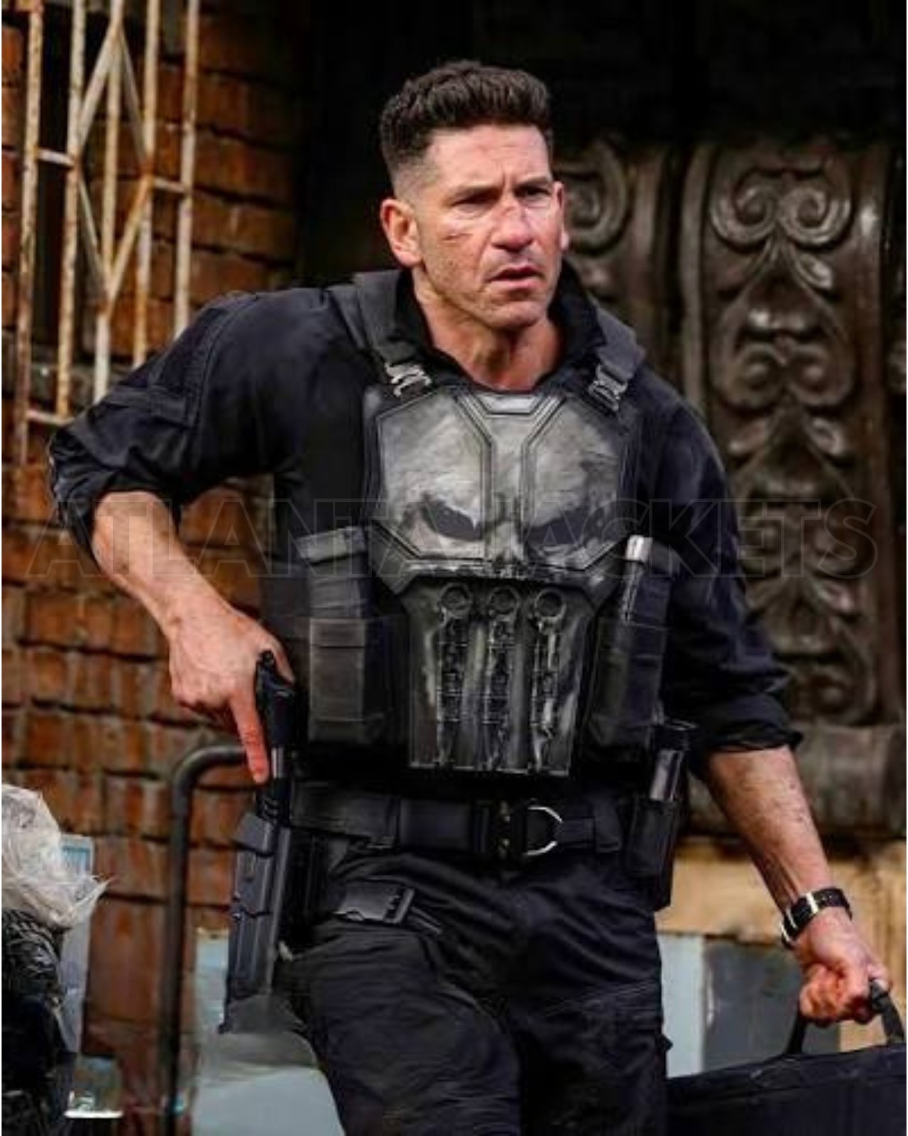 Men Leather Frank Castle Halloween Punisher Brand New Day Biker Tactical Vest