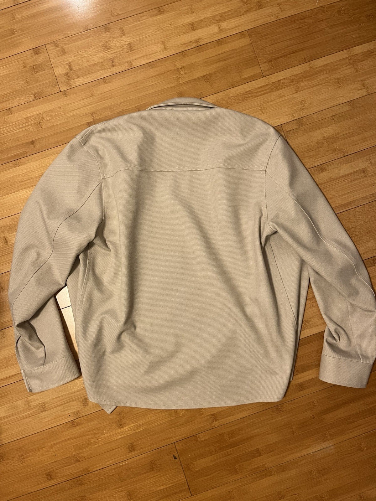 Zara Beige Snap/Button Pocket Jacket, Size L (Men 42)