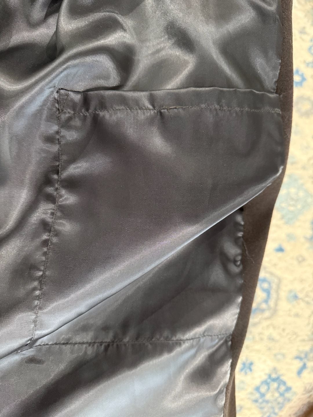 Vintage CHAPS Ralph Lauren Lambswool Double Breasted Overcoat Brown 40 Coat