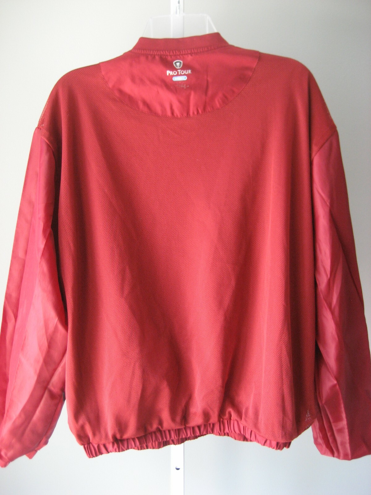 Pro Tour Cool Play Golf Windbreaker Jacket Lined Pull On Chest 54″ Maroon